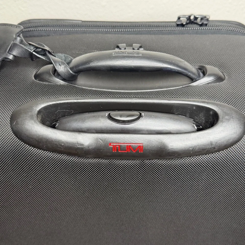TUMI Alpha Ballistic Nylon Expandable 2-Wheel Rolling Carry On Suitcase Black
